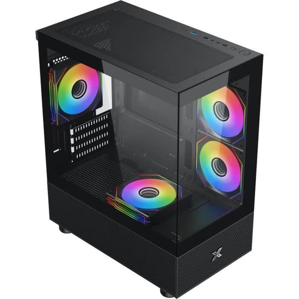 PC-chassi - XIGMATEK - Alphard M - Mini torn - M-ATX - Härdat glas - ARGB - Svart
