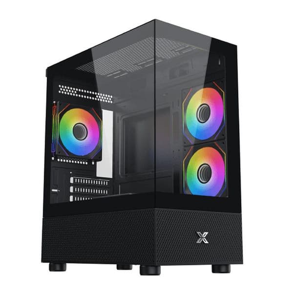 PC-chassi - XIGMATEK - Alphard M - Mini torn - M-ATX - Härdat glas - ARGB - Svart