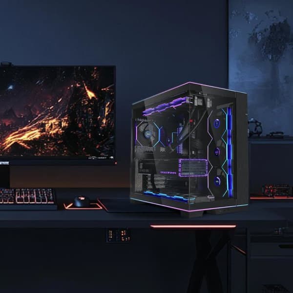 PC-chassi - Lian Li - O11D EVO RGB - Svart - Härdat glas - Anpassningsbar RGB-belysning