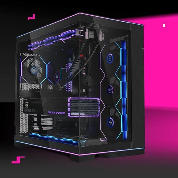 PC-chassi - Lian Li - O11D EVO RGB - Svart - Härdat glas - Anpassningsbar RGB-belysning