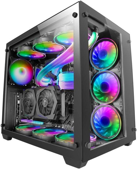 PC-fodral - Marsgaming sidopaneler - MCV3 Svart