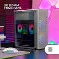 Miniatyrbild 3 av 3: Mars Gaming MC-CORE, Ultra-kompakt Micro-ATX PC-chassi, Framdesign i metalnät, 2x 120mm FRGB-fläktar, Gaming-chassi med