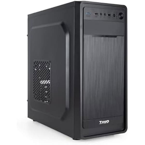 TOOQ TQC-5701U3C-B - ATX/MicroATX/Mini-ITX Semi-Tower Case, 1xUSB 3.0, 2xUSB 2.0, HD Audio, 9 hårddiskfack, stål, Svart