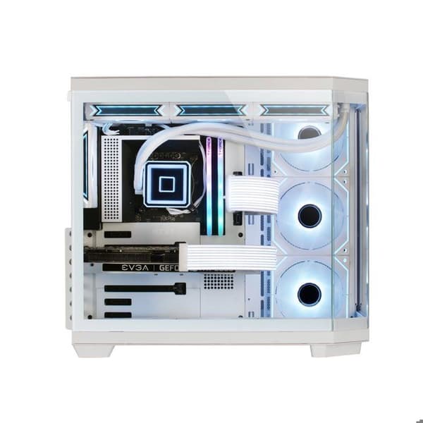ATX-chassi - Mars Gaming - MC-3TCORE - Trippelt Härdat Glas - Dubbel Kammare - Vit