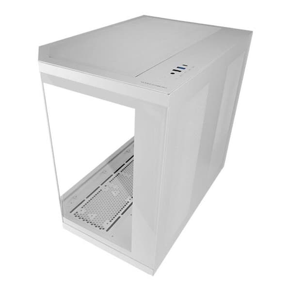ATX-chassi - Mars Gaming - MC-3TCORE - Trippelt Härdat Glas - Dubbel Kammare - Vit Vit