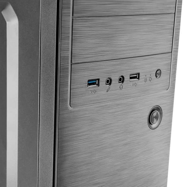 PC-kabinett ATX - Tacens - 2INITIOX - Polerat Aluminium - 120mm Fläkt - Svart