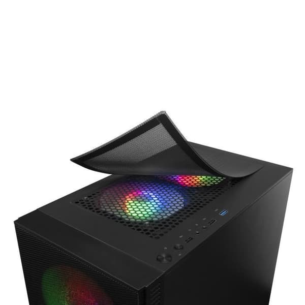MicroATX-datorlåda - Mars Gaming - MCZ Svart - RGB - MESH-panel - Vattenkylning