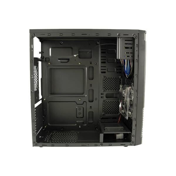 LC Power Classic 7037B Midi tower ATX utan strömförsörjning svart, svart borstad aluminium USB-Audio
