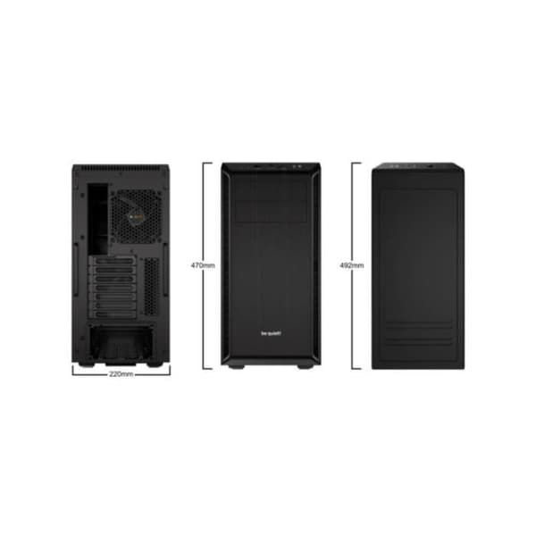 BE QUIETE Pure Base 600 PC CASE - Mid Tower - Svart - ATX-format (11236)