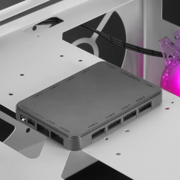 Mars Gaming MC51 Vit - ATX PC-spelfodral - Dubbelt härdat glas - 5 x 12 cm RGB-fläktar