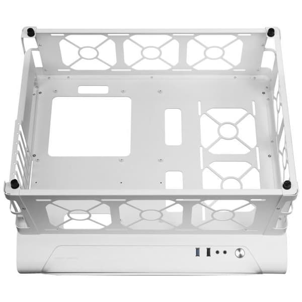 Mars Gaming MCB White, ATX XL Gaming PC-fodral, Custom Premium Edition, Double Chamber Modular Structure