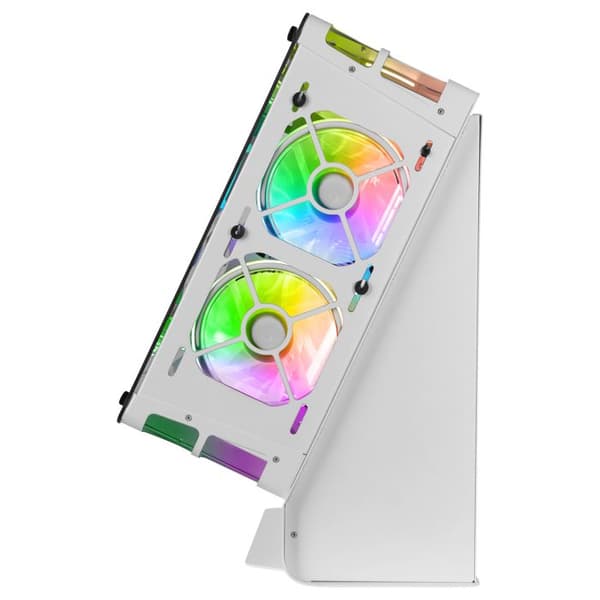 Mars Gaming MCB White, ATX XL Gaming PC-fodral, Custom Premium Edition, Double Chamber Modular Structure