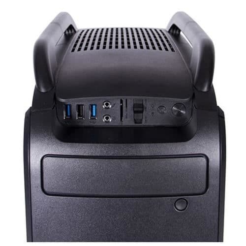Svart Lejon IT1523, Midi-torn, PC, Plast, Stål, ATX, Micro-ATX, Svart, Röd, Spela