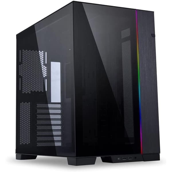 Lian Li O11 Dynamic EVO Black Midi Tower spelfodral i härdat glas Svart