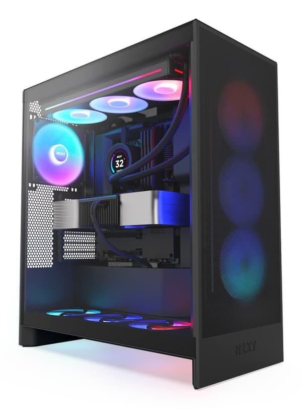 NZXT PC CASE H7 FLOW RGB MIDI TOWER FÖNSTER SVART Svart