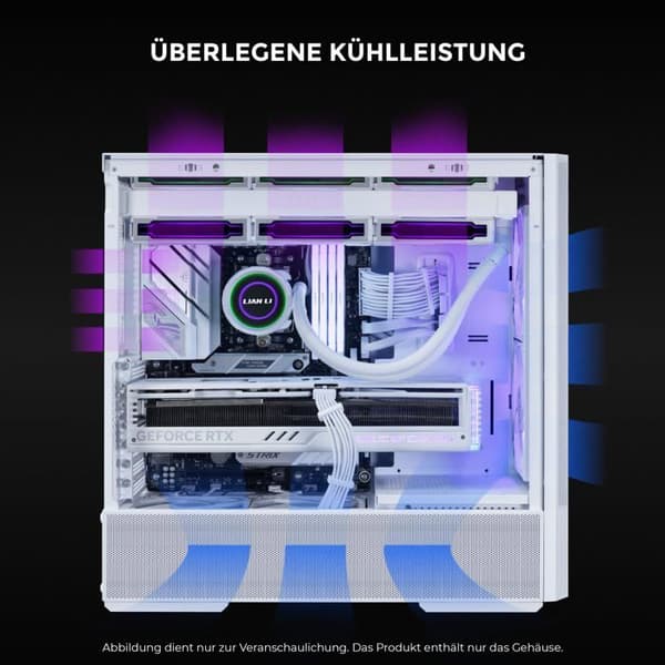 PC-chassi - LIAN-LI - Lancool 207 RGB - Vit - ATX - 4 Fläktar - Kabelhantering