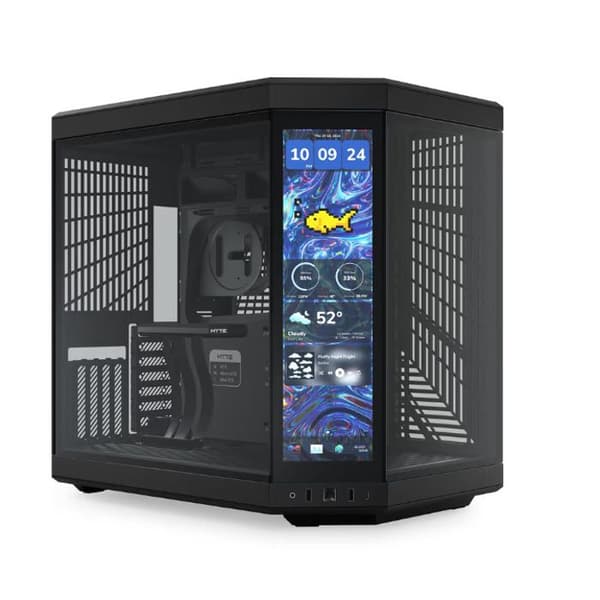 PC-chassi - Hyte - Y70 Touch Infinite ATX - Svart - Glaspanel - Flera USB-portar Svart