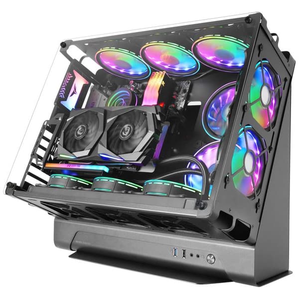 Mars Gaming MCB Black, ATX XL Gaming PC-fodral, Custom Premium Edition, Double Chamber Modular Structure