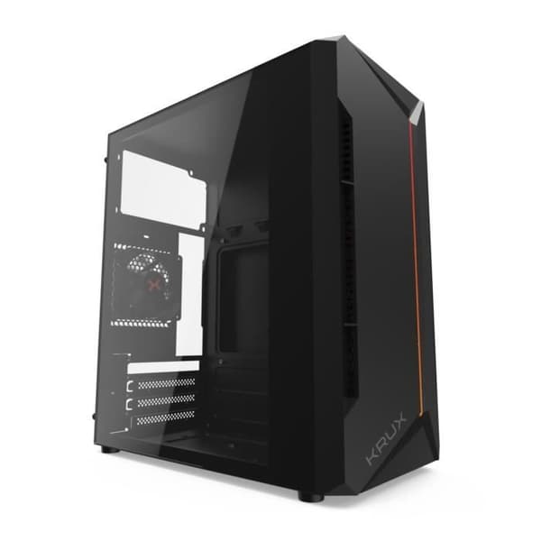 KRUX Astro Cube Black PC-fodral - Kubformat - Sidofönster - Micro ATX, Mini-ITX