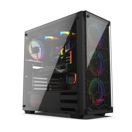 KRUX KRX0007 stationär CPU - Svart - ATX - 3 interna fack - 16,5 cm kylare - 37,5 cm grafikkort