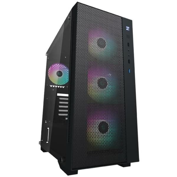 PC-fodral - DEEPCOOL - MATREXX 55 Mesh ADD-RGB 4F (Svart) - Fodral utan strömförsörjning - Mitttorn - E-ATX-format Svart