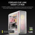 Miniatyrbild 2 av 4: PC-chassi ATX - CORSAIR - 5000T LX RGB - 3 LX120 RGB-fläktar - Aurora RGB-belysning - Vit