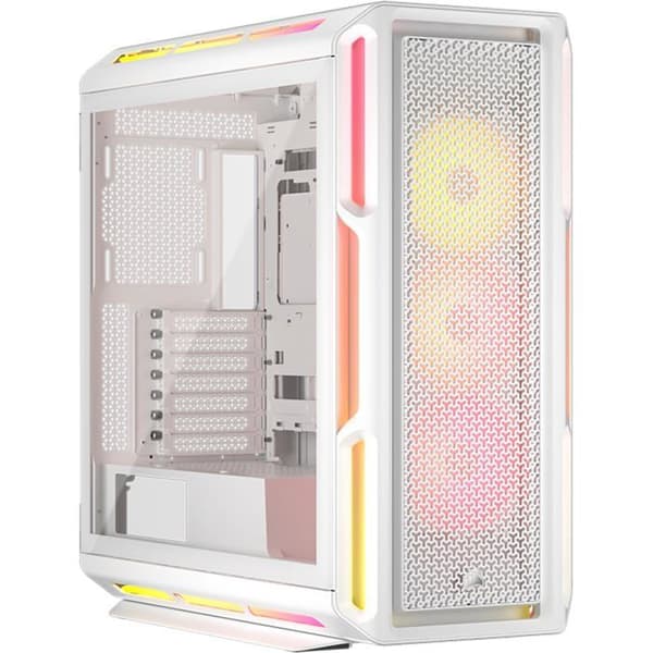 PC-chassi ATX - CORSAIR - 5000T LX RGB - 3 LX120 RGB-fläktar - Aurora RGB-belysning - Vit