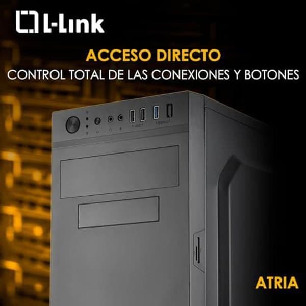 Fodral - L-LINK - Atria - Micro ATX - USB 3.0 - Svart