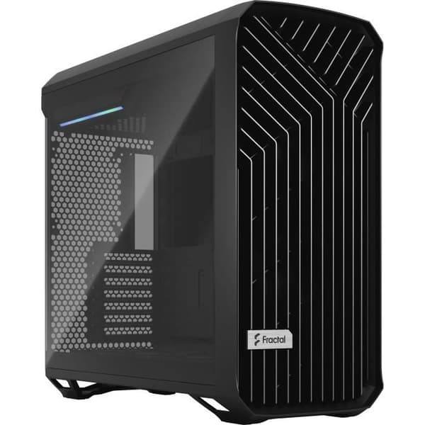 PC-fodral - FRACTAL DESIGN - Torrent Black TG Light Tint - SSI-CEB - Optimerat luftflöde 5 fläktar (FD-C-TOR1A-01) Svart