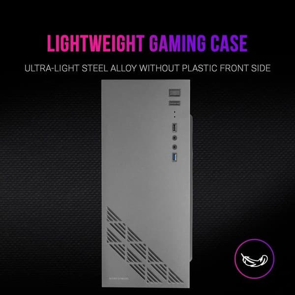 Spelchassi ATX - Mars Gaming - MC100 Svart - FRGB-fläkt 90mm - Konvektionskylning - RGB-belysning