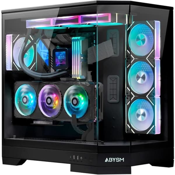 Gaming PC Chassi - ABYSM - Danube SAVA H600 - E-ATX - 3 Fönster av Härdat Glas - 4 ARGB Fläktar 120 mm