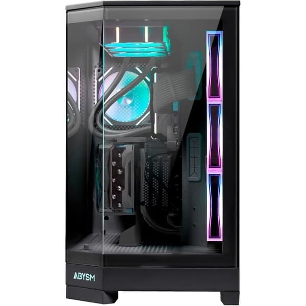 Gaming PC Chassi - ABYSM - Danube SAVA H600 - E-ATX - 3 Fönster av Härdat Glas - 4 ARGB Fläktar 120 mm