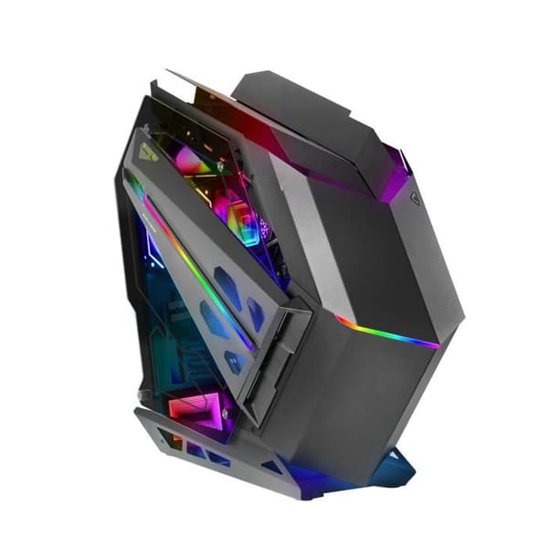 Gamingchassi RGB XXL ATX - MARS GAMING - MC-Titan - ARGB-belysning - Belysningshub - Fjärrkontroll Svart