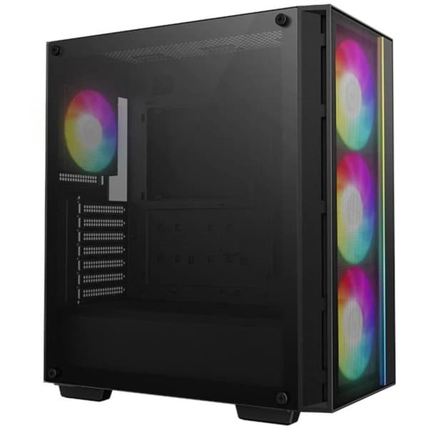 PC-chassi - DEEPCOOL - MATREXX 55 V4 Mesh C - Mellanstor - ATX - Härdat glas - Mesh-front - ARGB - Svart Svart