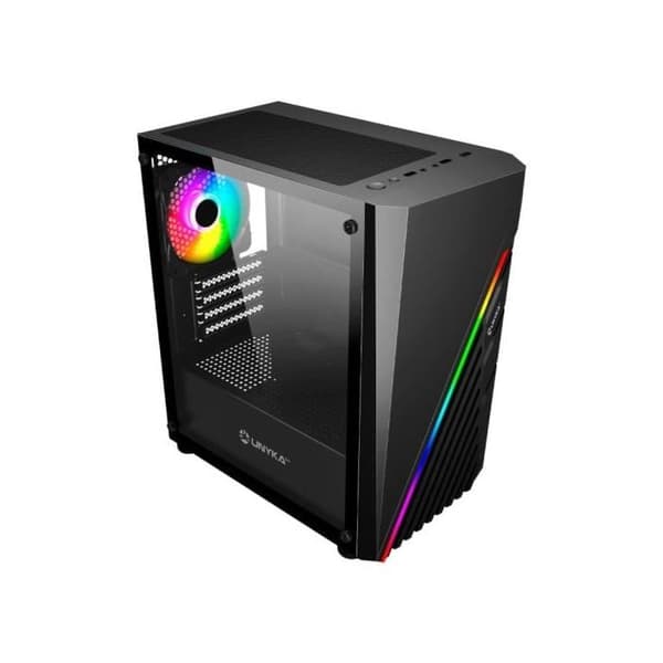 Gaming PC-chassi Micro ATX - UNYKACH - GLAYZE - ARGB - Härdat glas - 120 mm fläkt