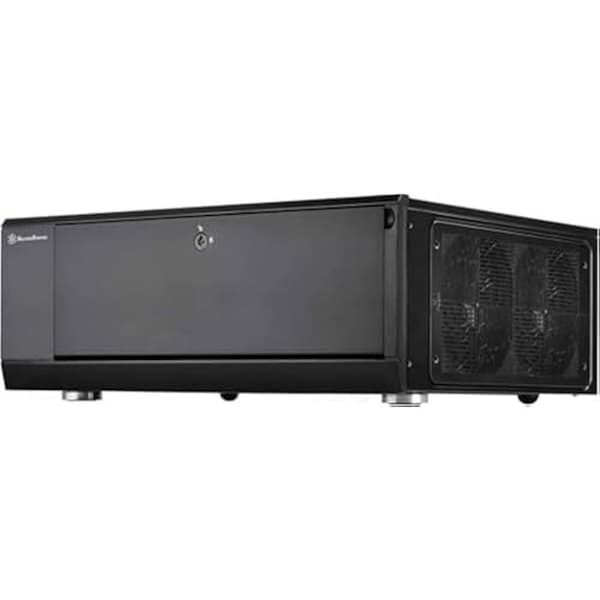 PC-kapsel HTPC - SILVERSTONE - GD10B - Aluminium - 3 fläktar 120 mm - Tyst luftflöde Svart