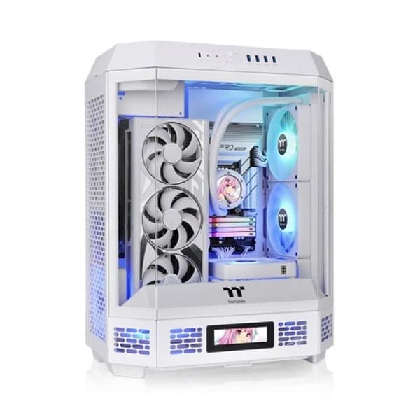 PC-chassi MT - Thermaltake - The Tower 600 - Vit - Mid Tower - Glaserad Vit