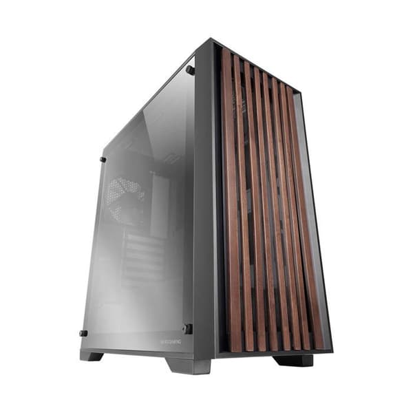 PC-chassi ATX - MARS GAMING - MC-Wood - Träpanel - Kromat Glas - Optimal Kylning Svart