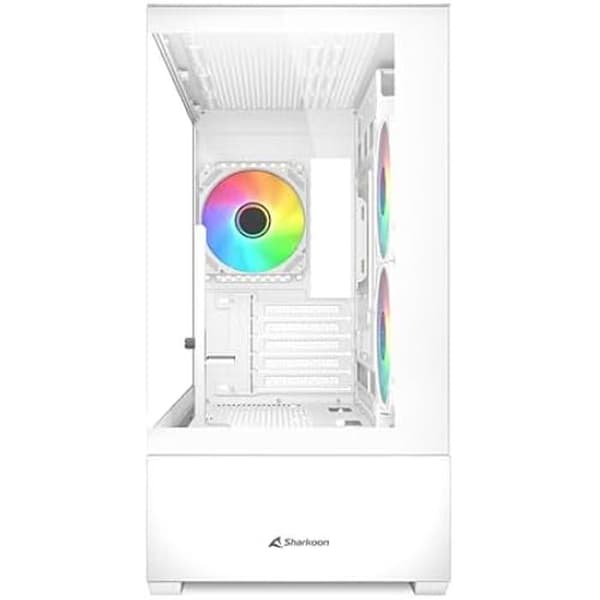PC-chassi - SHARKOON - MK6 RGB - Micro-ATX - Härdat Glas - 3 LED RGB-fläktar 120mm