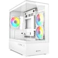 Miniatyrbild 1 av 2: PC-chassi - SHARKOON - MK6 RGB - Micro-ATX - Härdat Glas - 3 LED RGB-fläktar 120mm