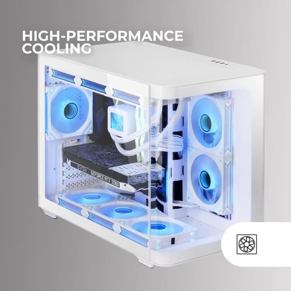 Mars Gaming MC-FUSIONM Spelchassi Micro-ATX Vitt