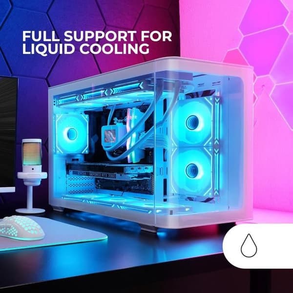 Mars Gaming MC-FUSIONM Spelchassi Micro-ATX Vitt