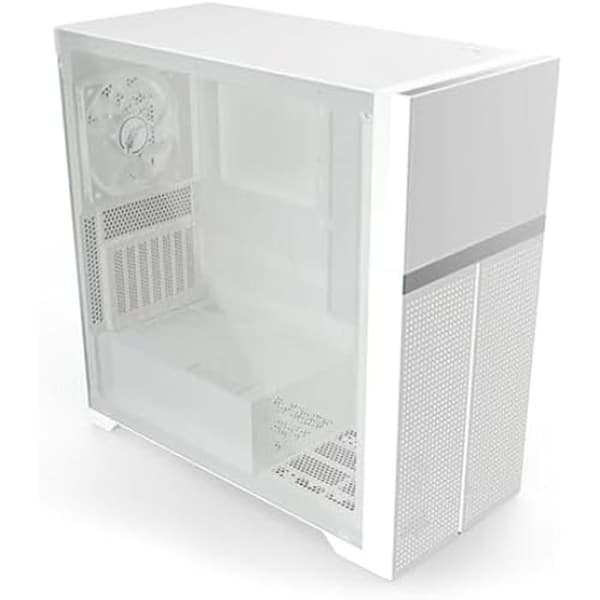 ATX Semi-tower Chassi - VALKYRIE - VK02 Lite - Härdat glas - Vit - Midi Tower Vit