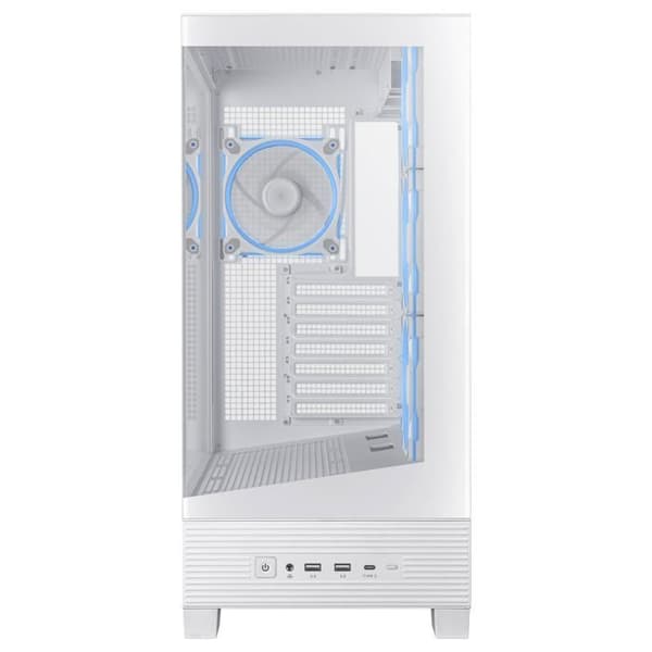 PC Chassi Asus A31 PLUS TG ARGB - Midsize, Härdat Glas, RGB, Vit, ATX/Micro-ATX/Mini-ITX