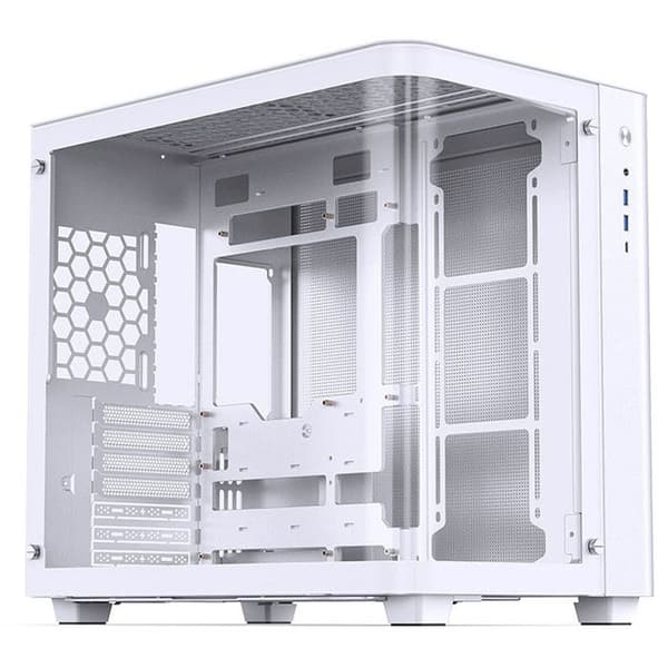 Mellanstor ATX-chassi - Jonsbo - TK-3 - Glaspaneler - Vit färg - Optimal ventilation