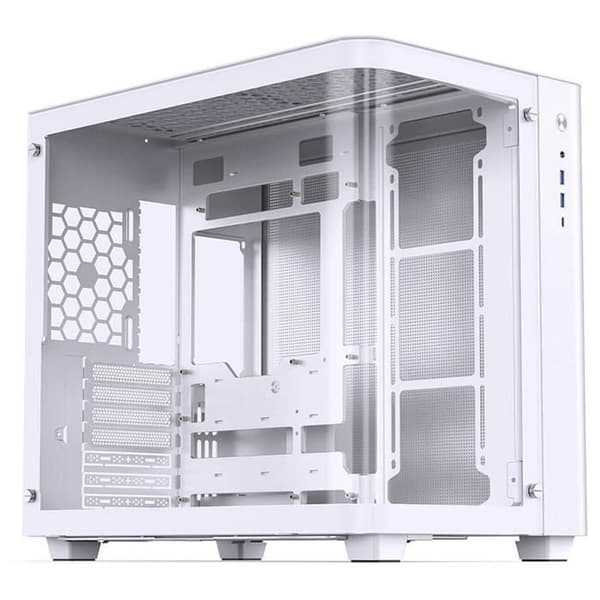 Mellanstor ATX-chassi - Jonsbo - TK-3 - Glaspaneler - Vit färg - Optimal ventilation