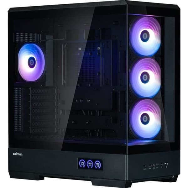 PC-chassi - ZALMAN - P50 DS - Miditorn - ATX - Svart - Härdat glas - USB-C och A-RGB