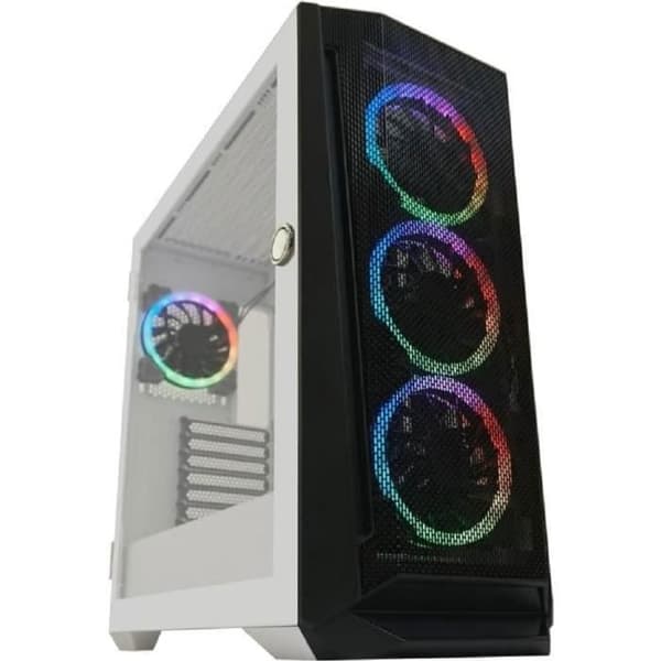 Gamingchassi - LC-Power - 805BW Holo-1X - Vit - RGB - ATX Vit