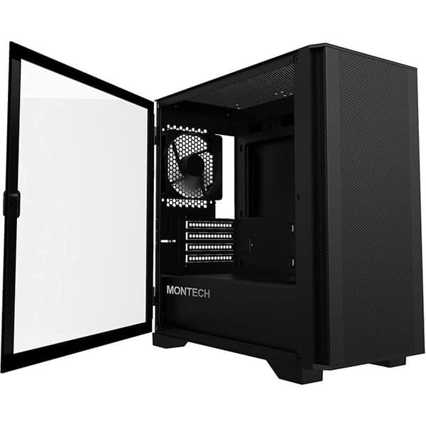 PC-kabinett - Montech - Air 100 - Mini Tower - Glaspanel - USB 2.0/3.0-kontakter Svart