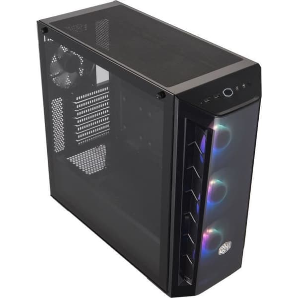 COOLER MASTER MasterBox MB520 ARGB Dark Mirror PC-spelfodral (ATX, panel av härdat glas, 3x120 mm ARGB) - Svart